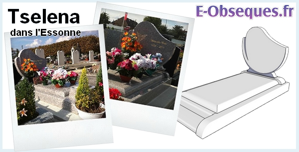 Pierre tombale Tselena Rose lilas