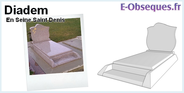 Pierre tombale Diadem Rose lilas