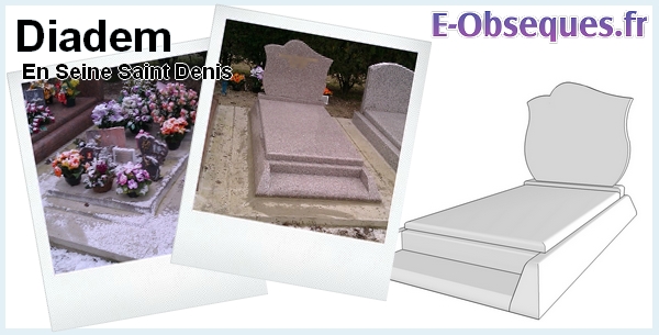 Pierre tombale Diadem Rose lilas