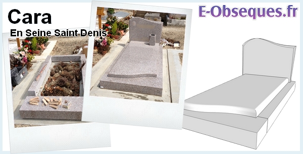 Pierre tombale Cara Rose lilas