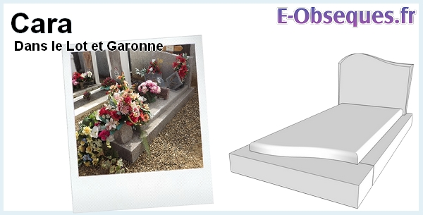 Pierre tombale Cara Rose lilas