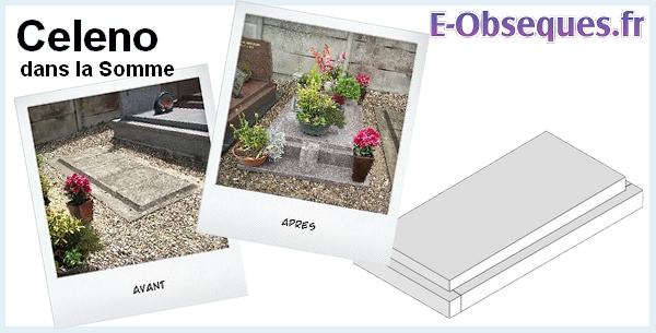 Pierre tombale Celeno Rose lilas